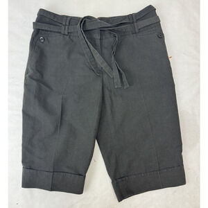 AGB Trouser Long Shorts Belted Dress Shorts 12" Inseam Dark Gray 4
